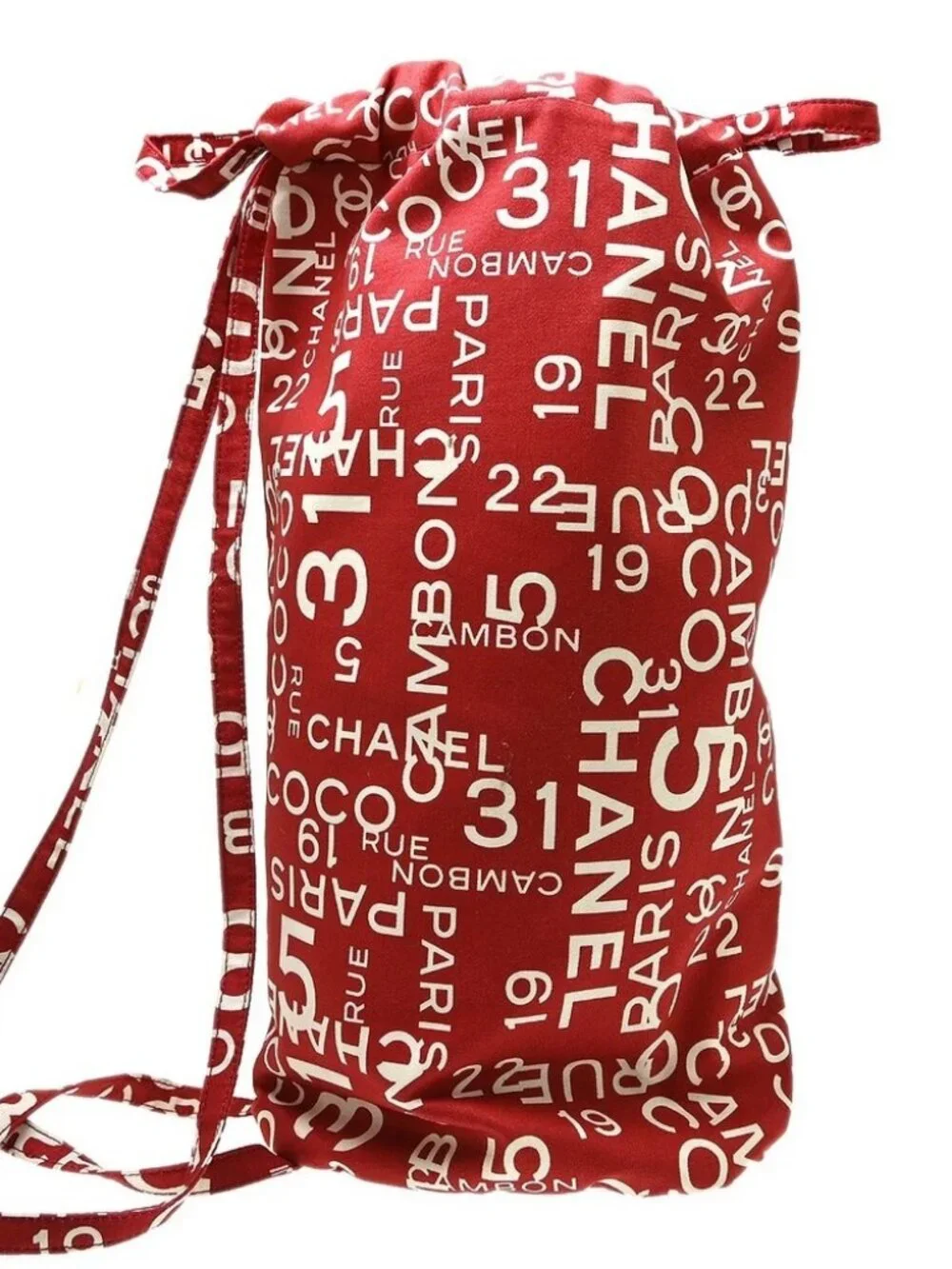 Chanel Red Cotton By Sea Beach Towel One Shoulder Bag